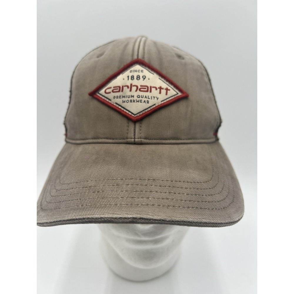 Carhartt Trucker Hat Tan Brown Mesh Snapback Workwear Since 1889 Cap Adult